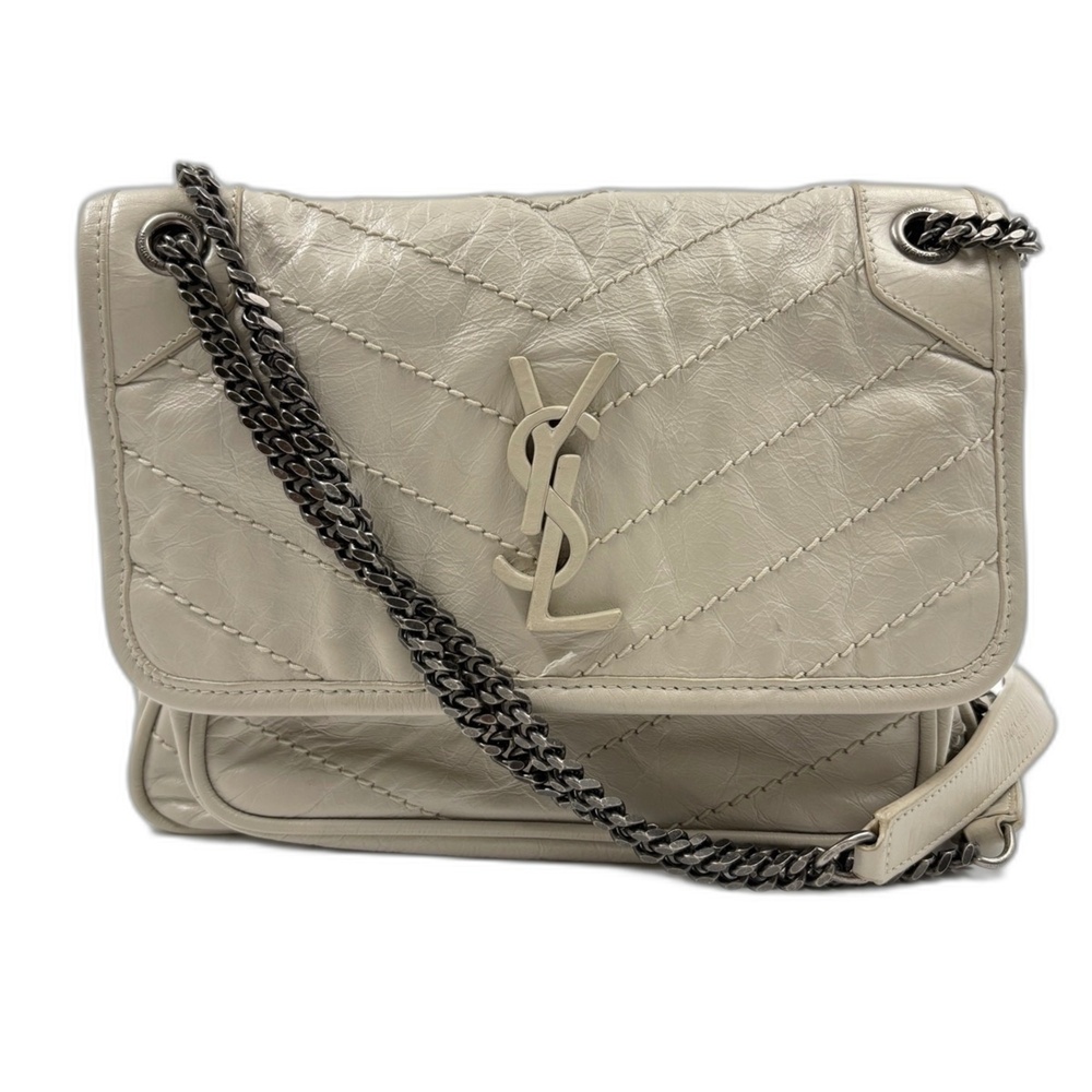 YVES SAINT LAURENT Niki Baby Handbag Shoulder Bag Beige